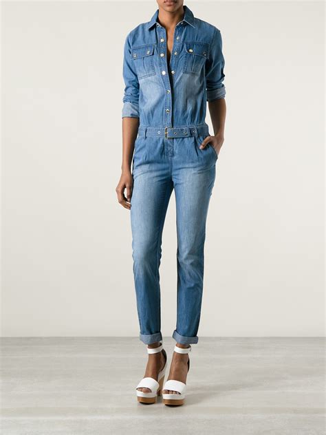 jean michael kors|Michael Kors jean jumpsuit.